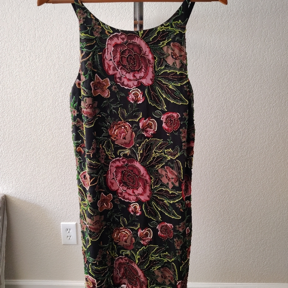 Nwt Topshop Sequin Dress Size 12 M L Black